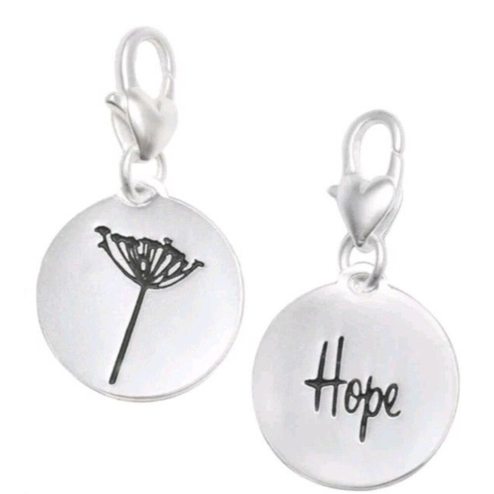 Heartfelt Emotions‎ Dandelion Hope Medallion Silver  Necklace Charm Pendant NEW